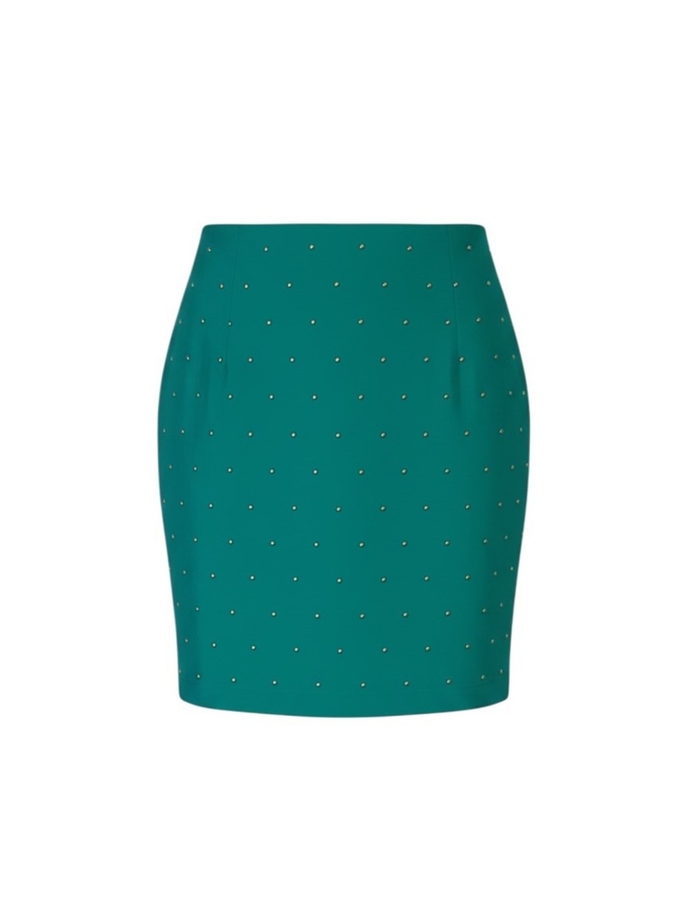 Vintage IIF Teal Rhinestone Studded Pencil Skirt
